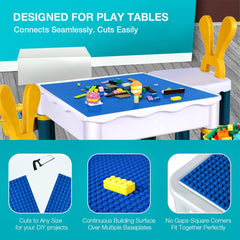 Lekebaby blue baseplates suitable for classroom or home play sessions