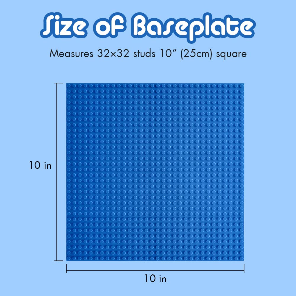 Lekebaby classic baseplates blue six-pack, a versatile foundation for creative builds