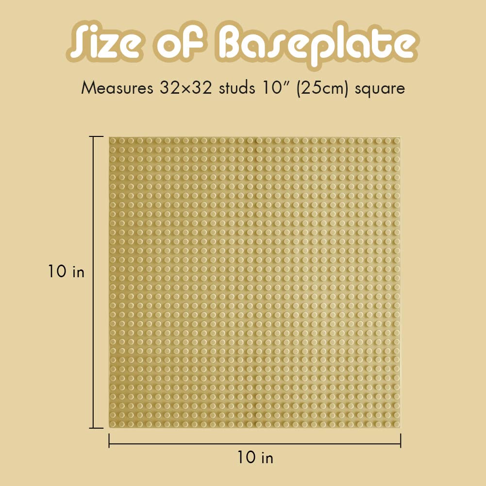 Lekebaby durable plastic baseplates resist frequent play and reuse.