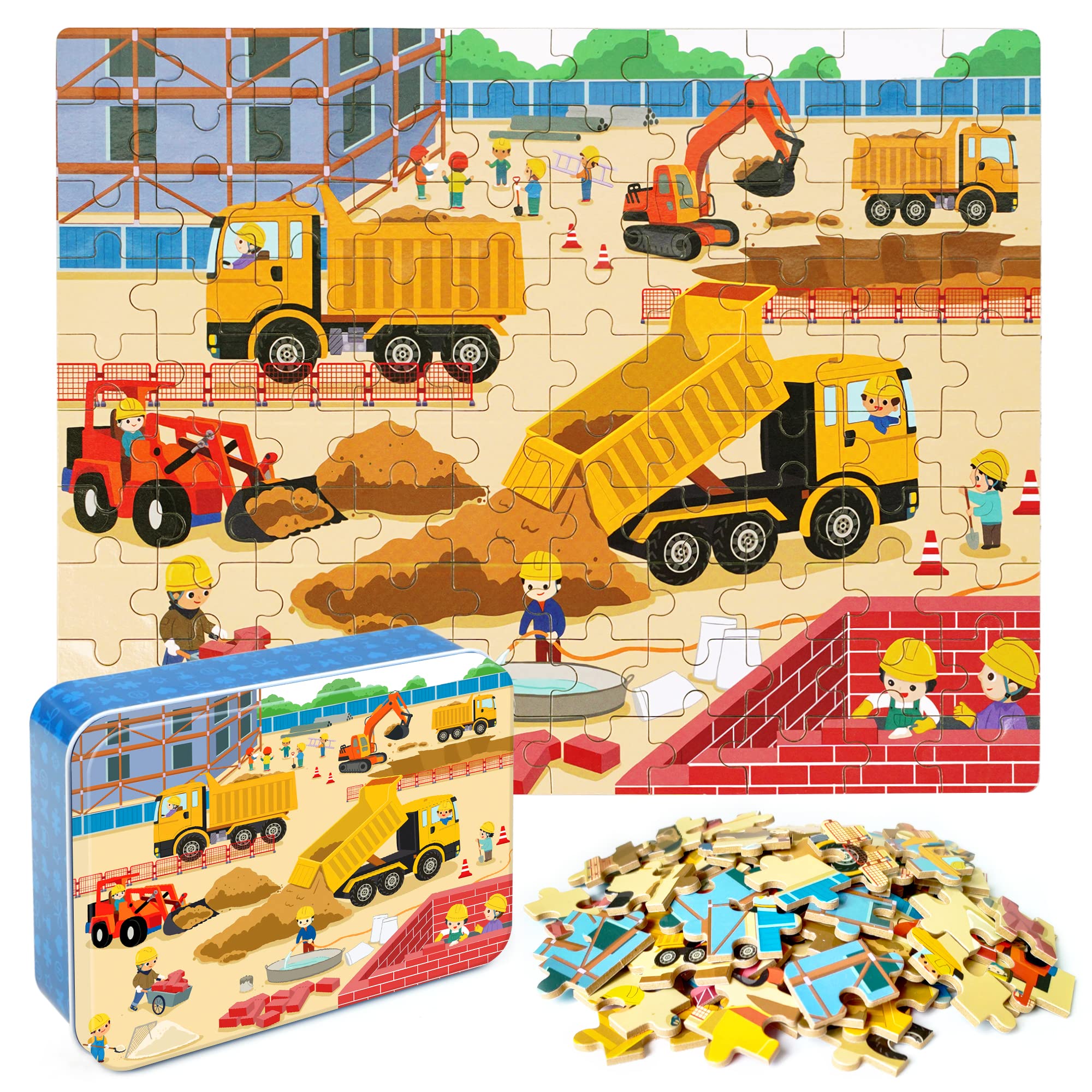 LELEMON 100-piece puzzle in a metal box for tidy storage and focused play.