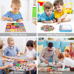 Finished donut puzzle shows a bigger picture, promoting focus and patience