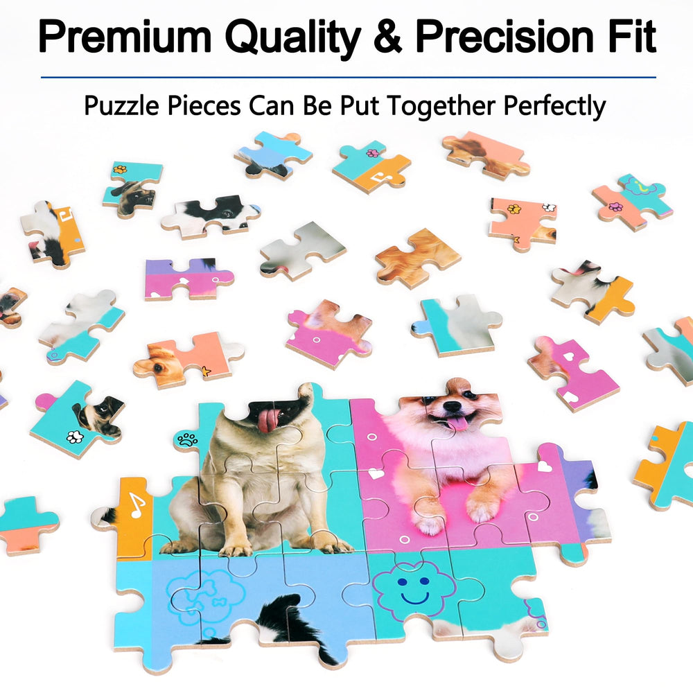 LELEMON finished puzzle shot—vibrant colors help kids verify progress.