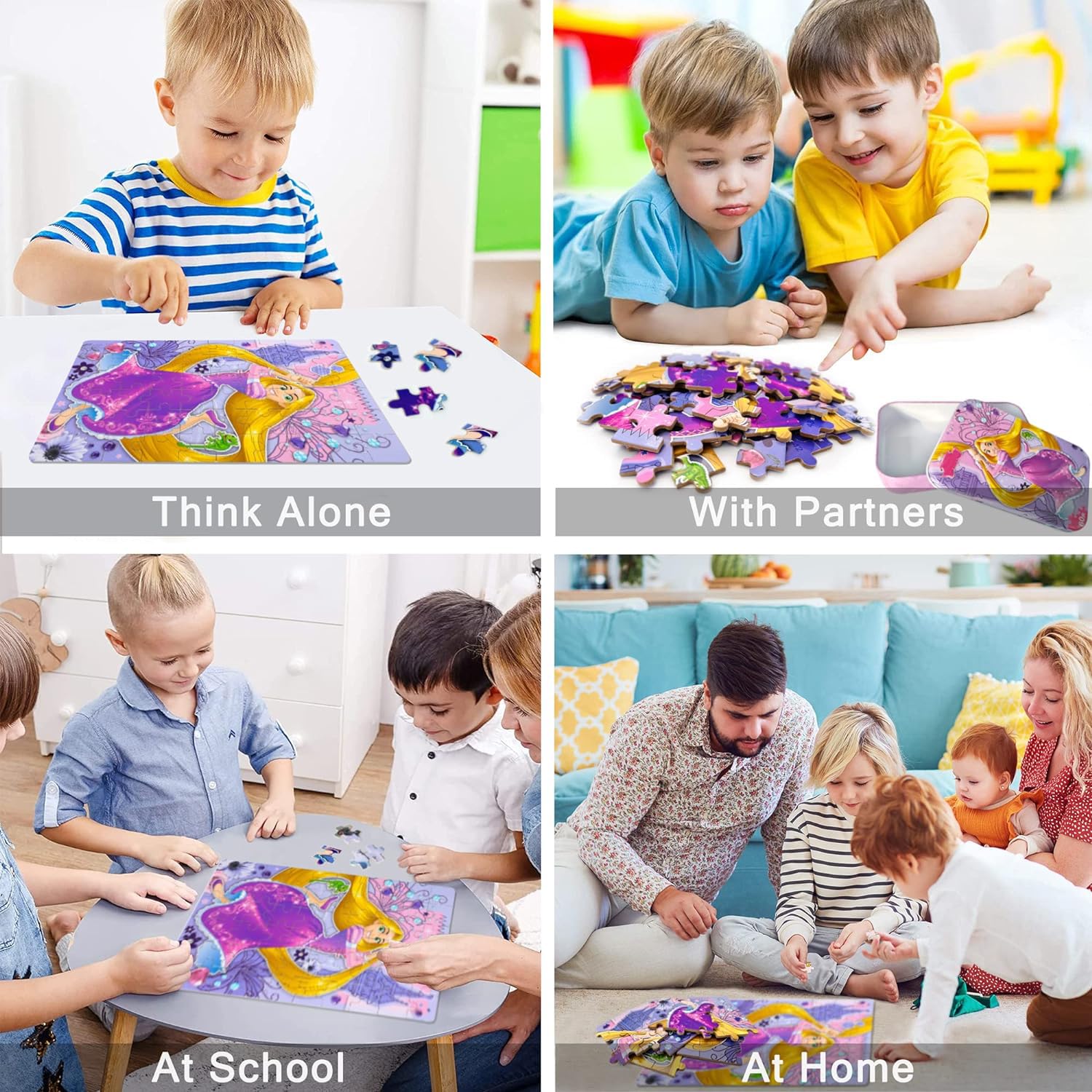LELEMON kids solving puzzle promotes focus and family fun