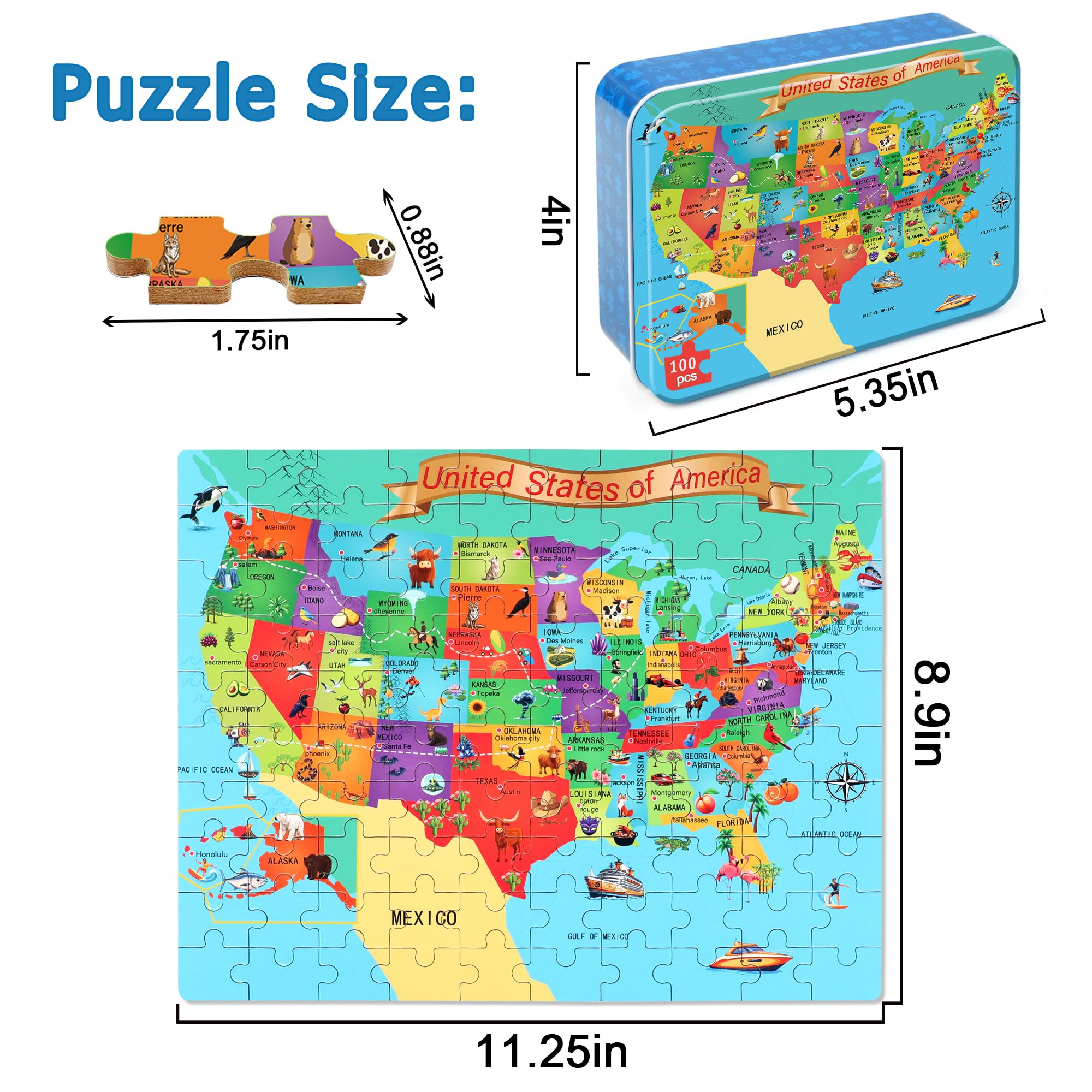 LELEMON metal storage box puzzle, portable organizer for travel