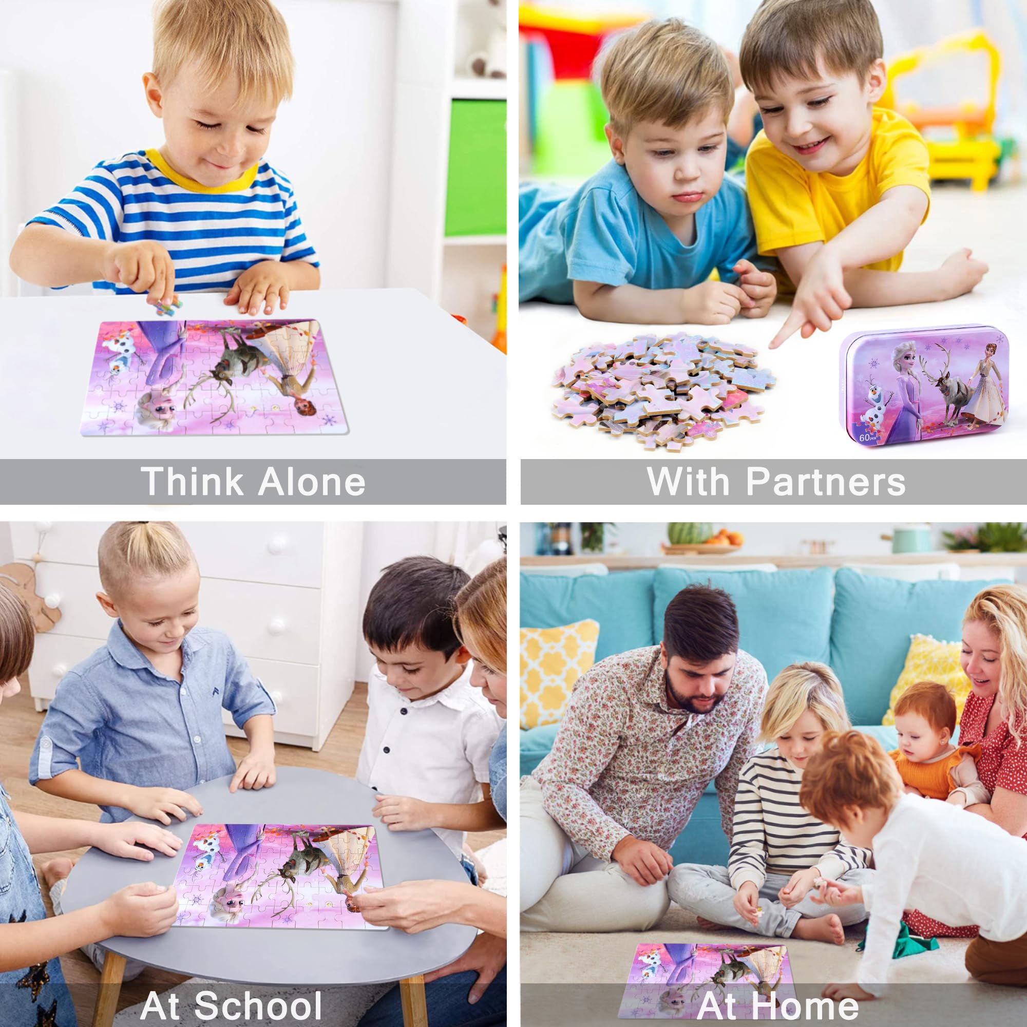LELEMON metal storage box keeps puzzles organized and ready for travel.