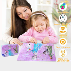 LELEMON Metal storage box keeps puzzles organized for home or travel