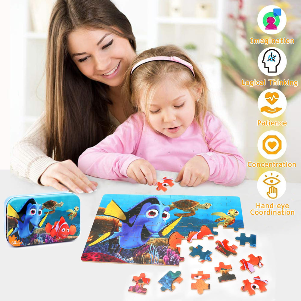 LELEMON puzzle in metal box supports tidy storage and travel