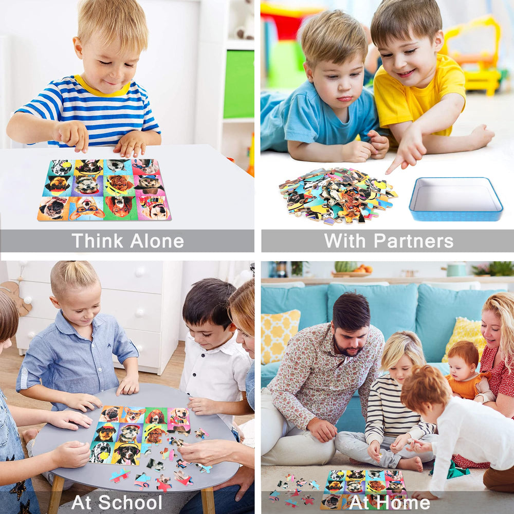 LELEMON puzzle numbered-back pieces aid quick recognition and turn-taking.