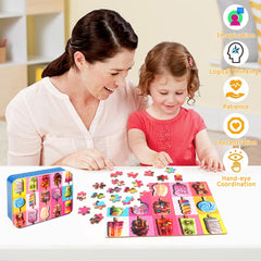 LELEMON color sequenced pieces guide independent puzzle completion