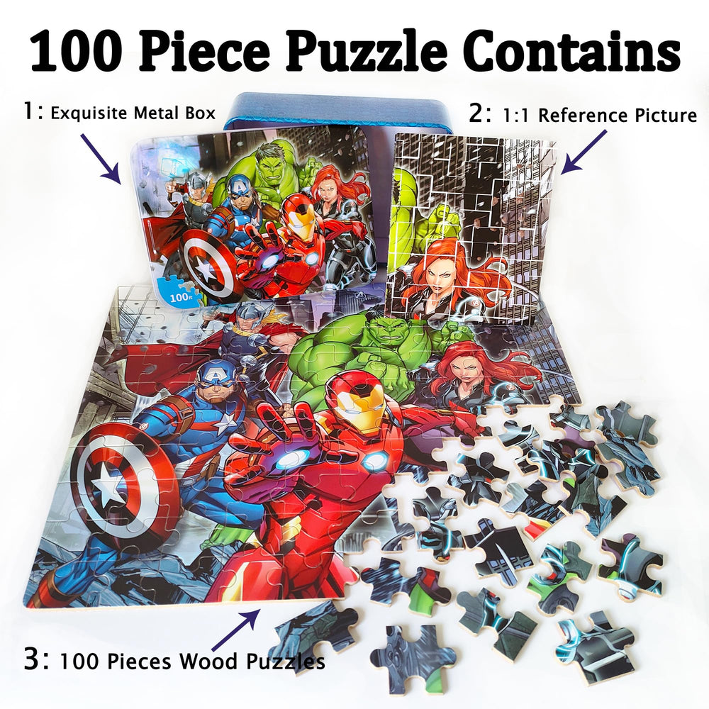 Picture guide inside the box helps kids check progress