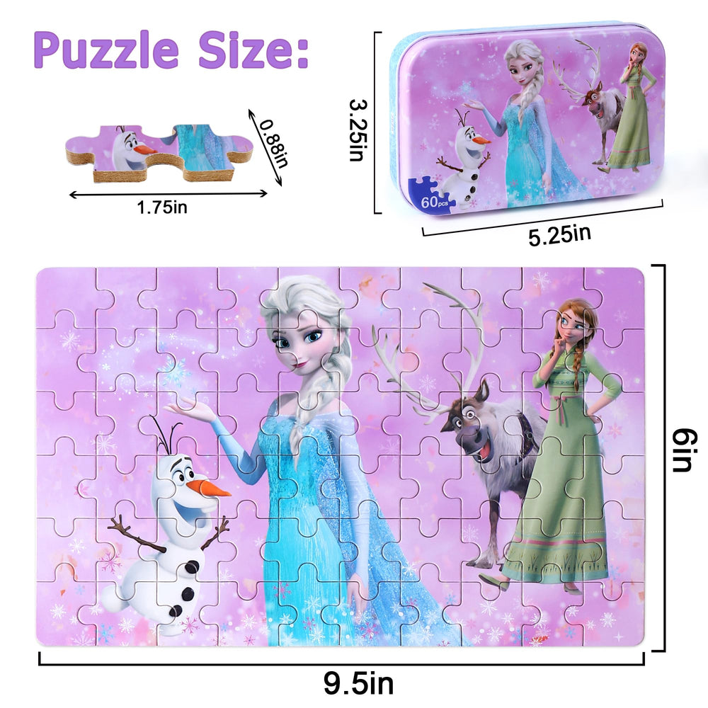 LELEMON Snowman 60-piece puzzle on a box encourages imaginative problem solving