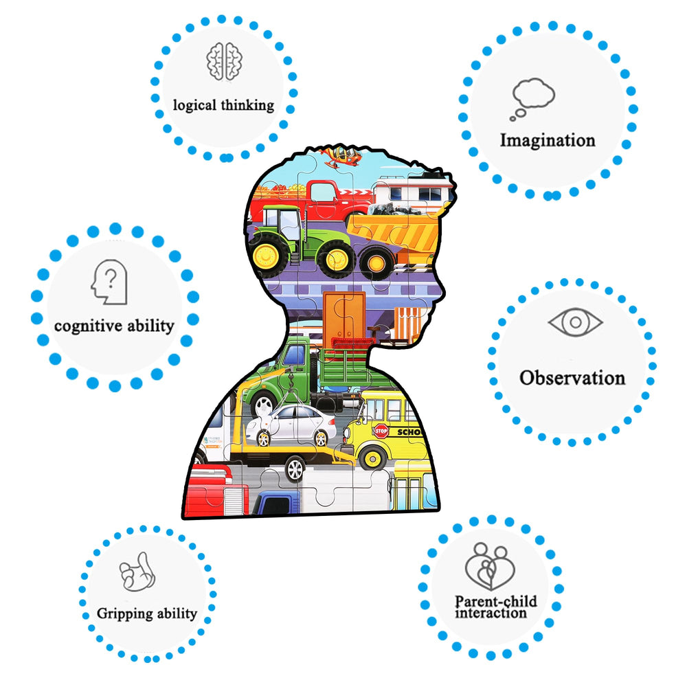 LELEMON Transport Vehicles Theme highlights colorful vehicles for learning