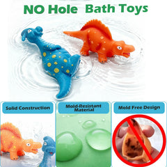 Lemofix bright-colored dinosaur bath toys spark imaginative play during tub time.