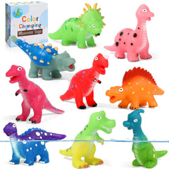 Lemofix color changing dinosaur bath toy in warm water for engaging bath time
