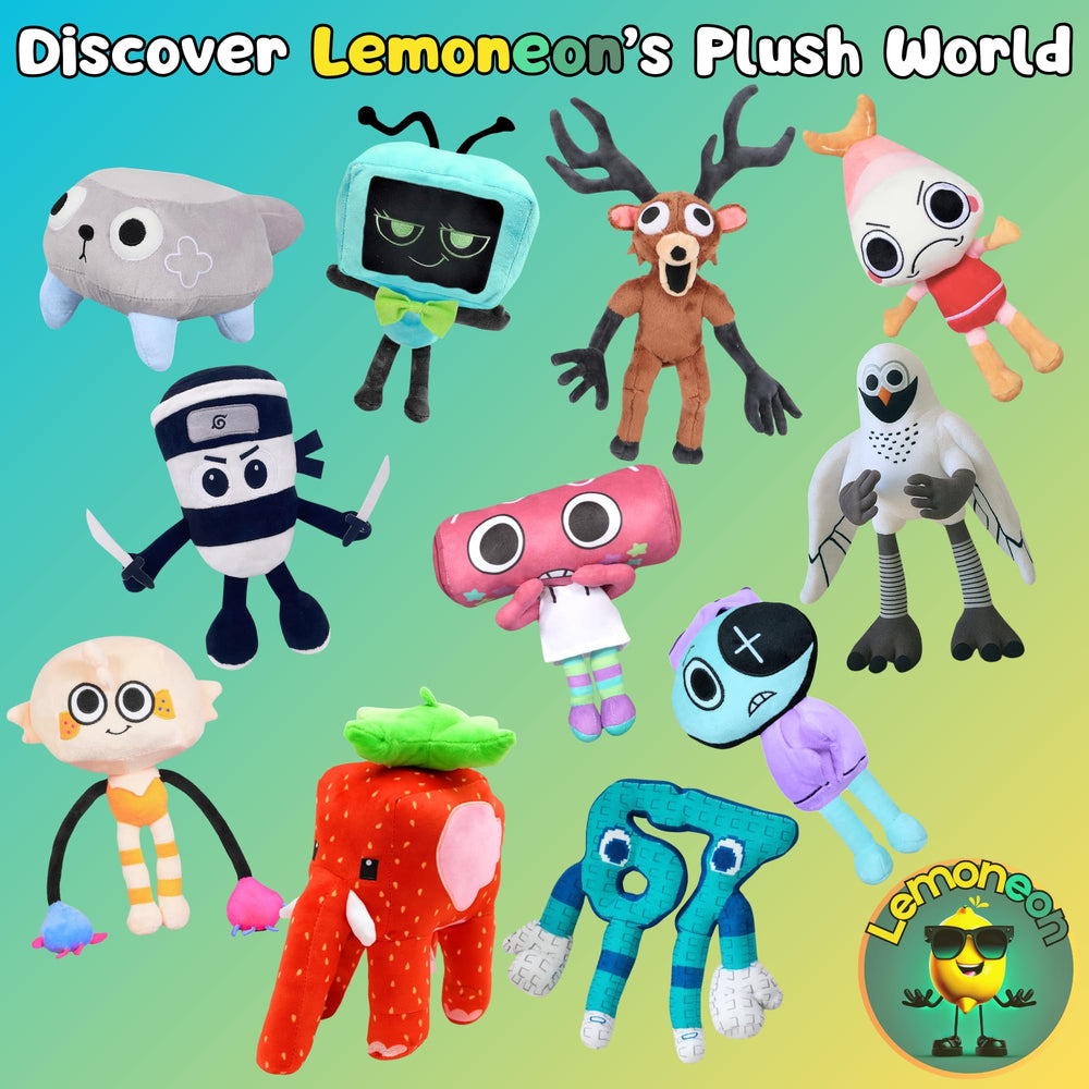 Lemoneon Strawberry Elephant Plush size comparison shows perfect 12-inch cuddle buddy