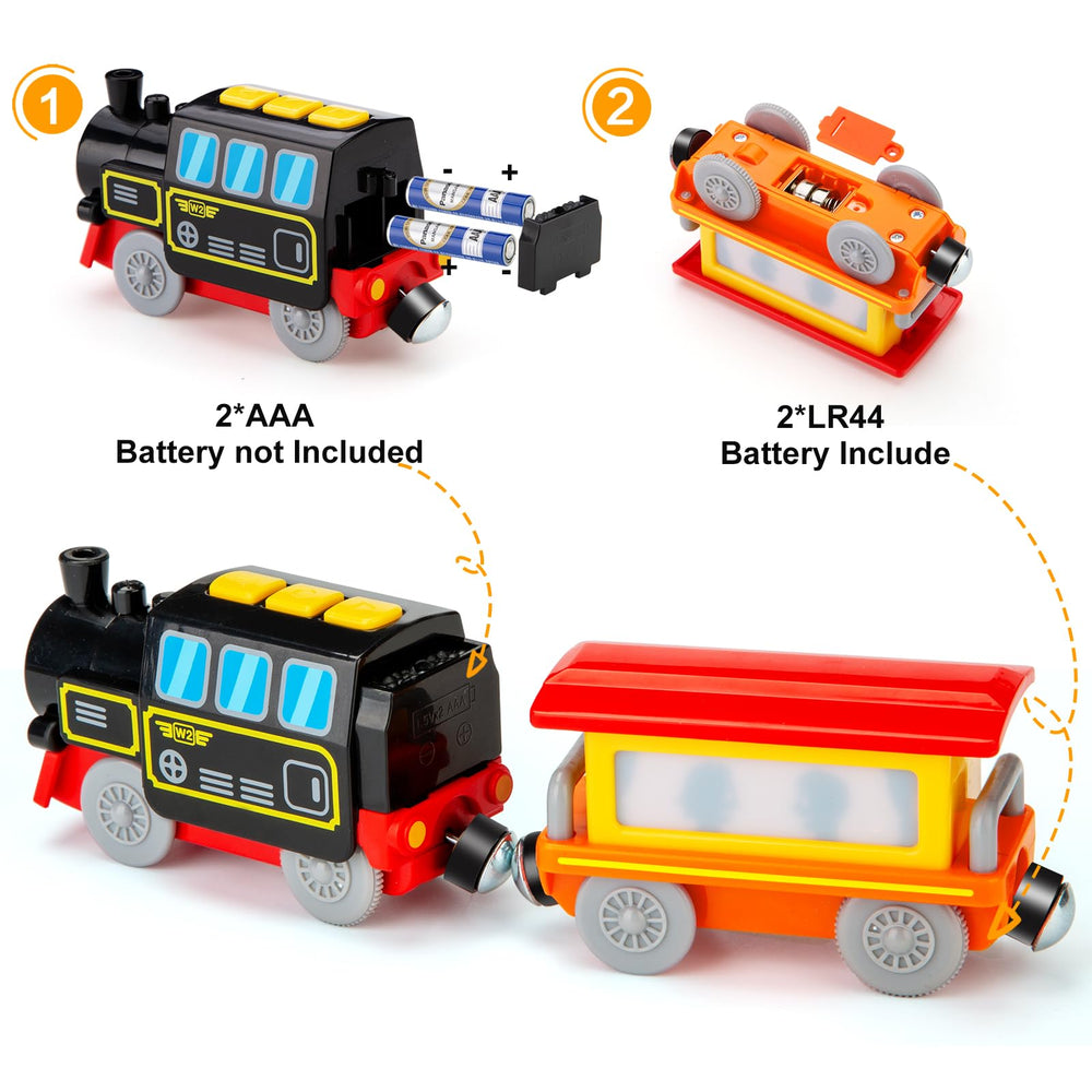 Lemonkids engine button controls for forward, reverse, and stop at kid-friendly speeds.