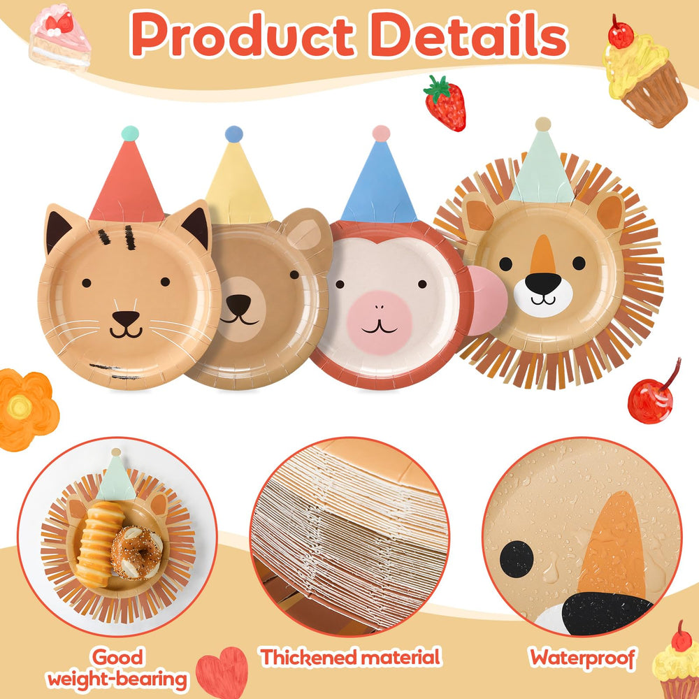 LemonRoad bears plates perfect for animal-themed gatherings and easy clean-up.