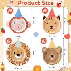 LemonRoad lions plates ideal for safari birthday parties and snack time.