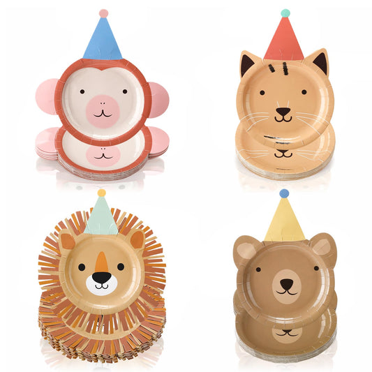 LemonRoad monkeys plates for jungle party decor and kid-friendly meals.