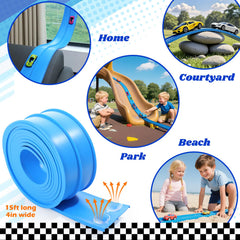 Lemostaar diecast 1-64 compatibility lets real cars zoom on flexible tracks.