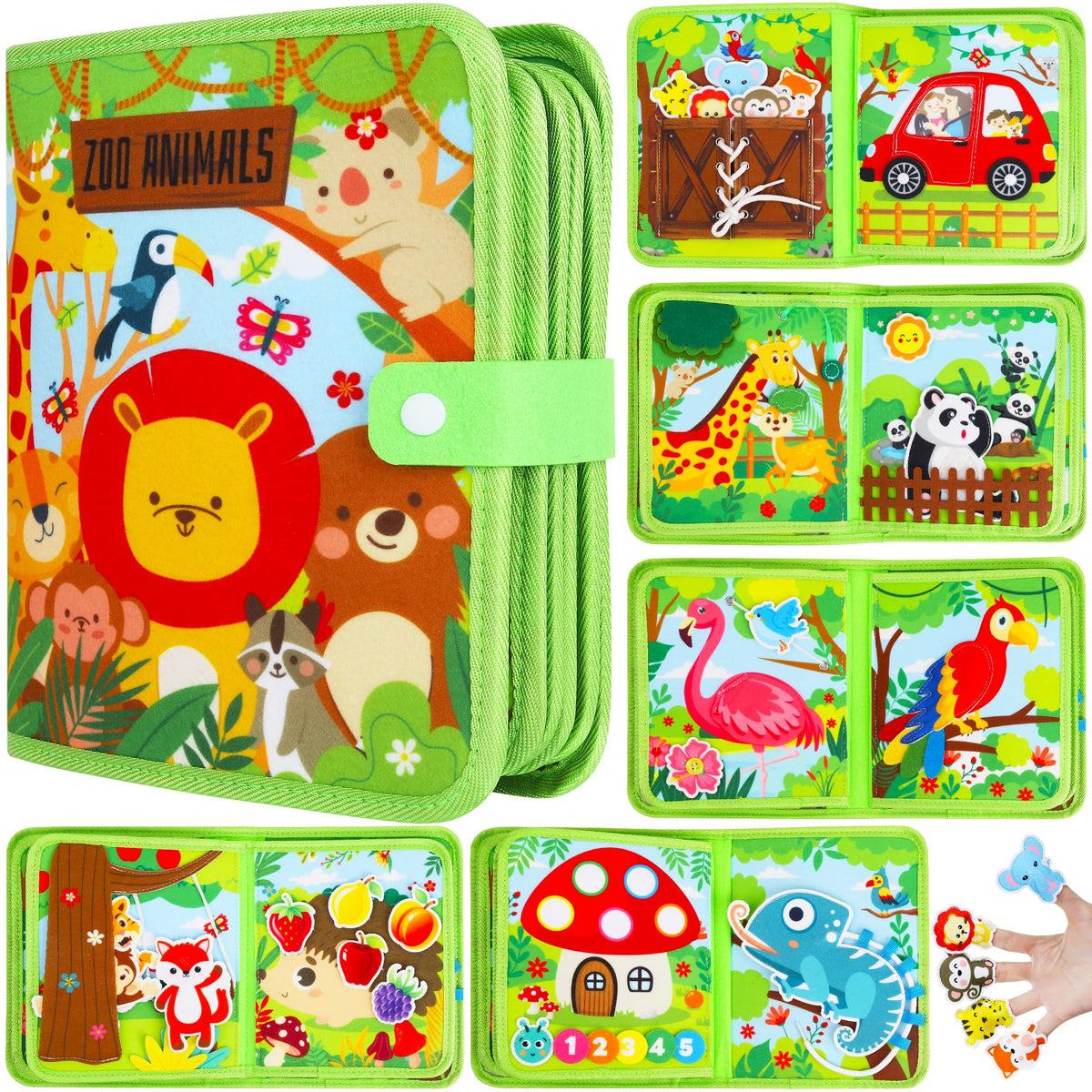 Lemrok Busy Book cover: soft fabric for calm, quiet play on the go