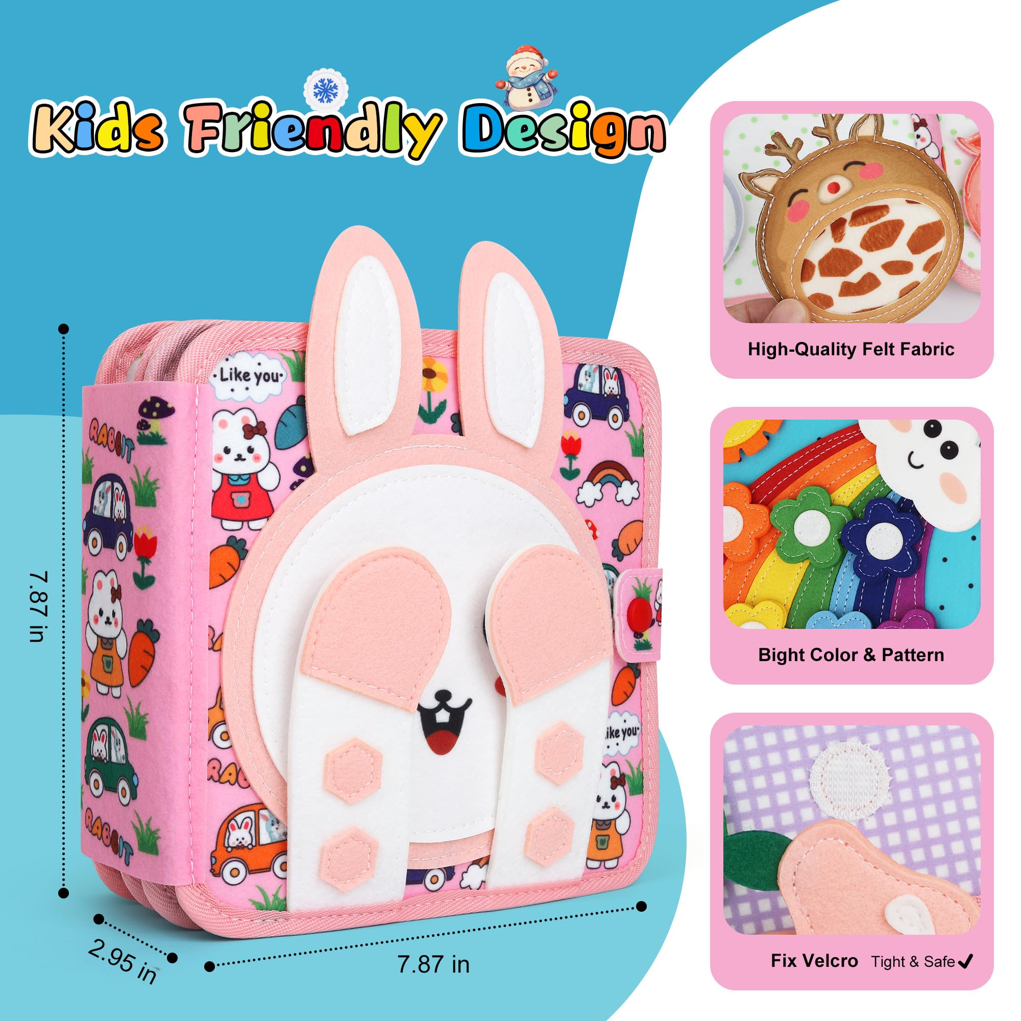 Lemrok Montessori Busy Book is travel-friendly for calm, screen-free journeys
