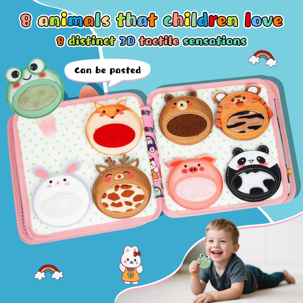 Lemrok Bunny Adventure zipper and buttoning pages build hand-eye coordination and independence