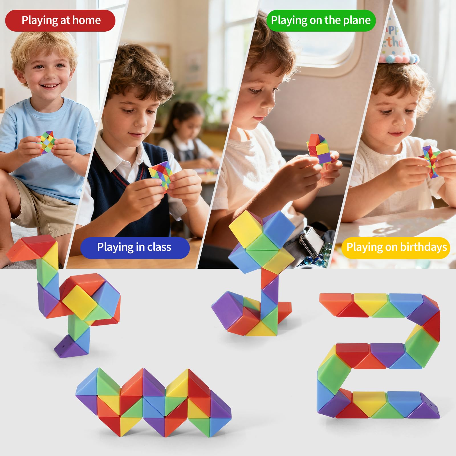 LENDOD educational STEM toy builds geometry skills with many shapes