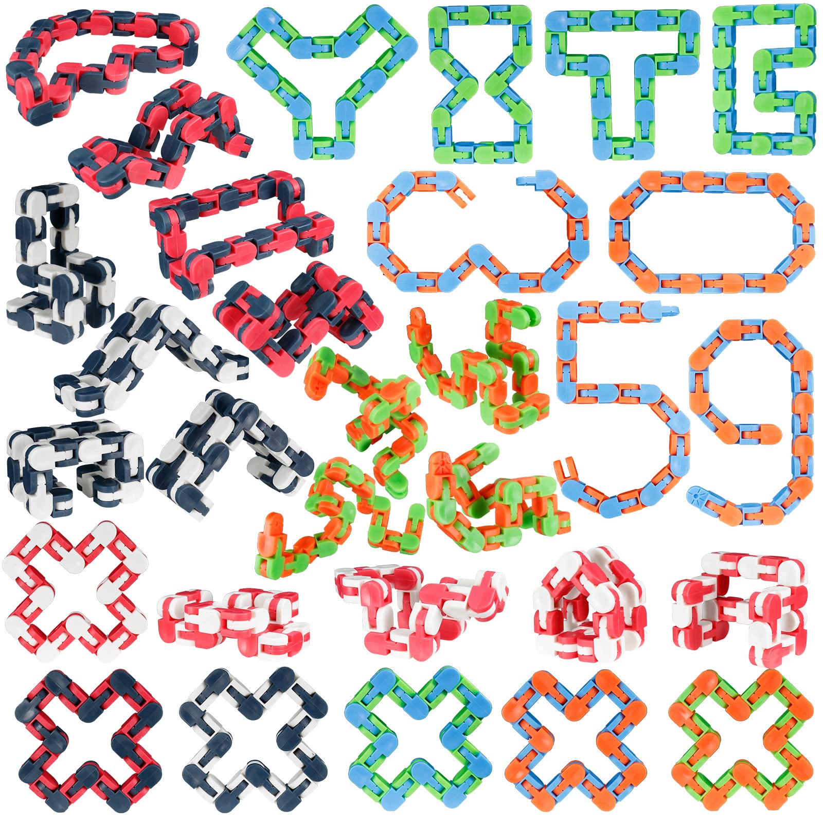 LENDOD Wacky Tracks 30-pack color variants, close-up, for satisfying clicks and focus.