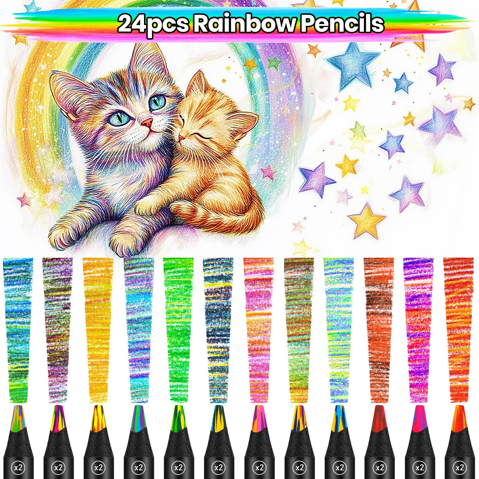 Lenski pencils close-up cores show break-resistant quality for smooth shading.