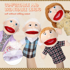 Lenwen grandpa puppet with movable mouth for interactive family scenes.