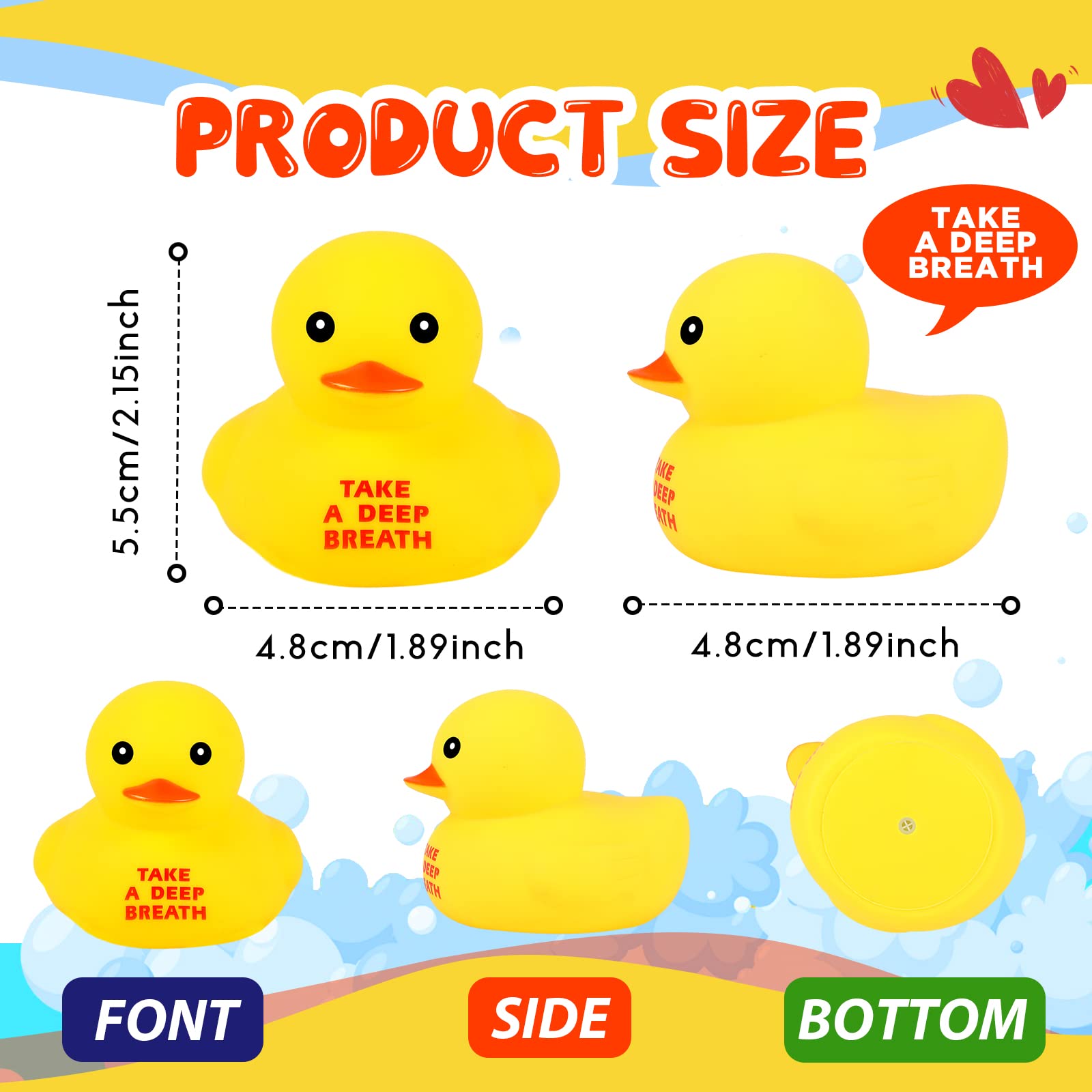 Lenwen mini inspirational ducks with bright colors for gifts and decor.