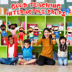 Lenwen open-mouth design puppets support expressive role play and imagination