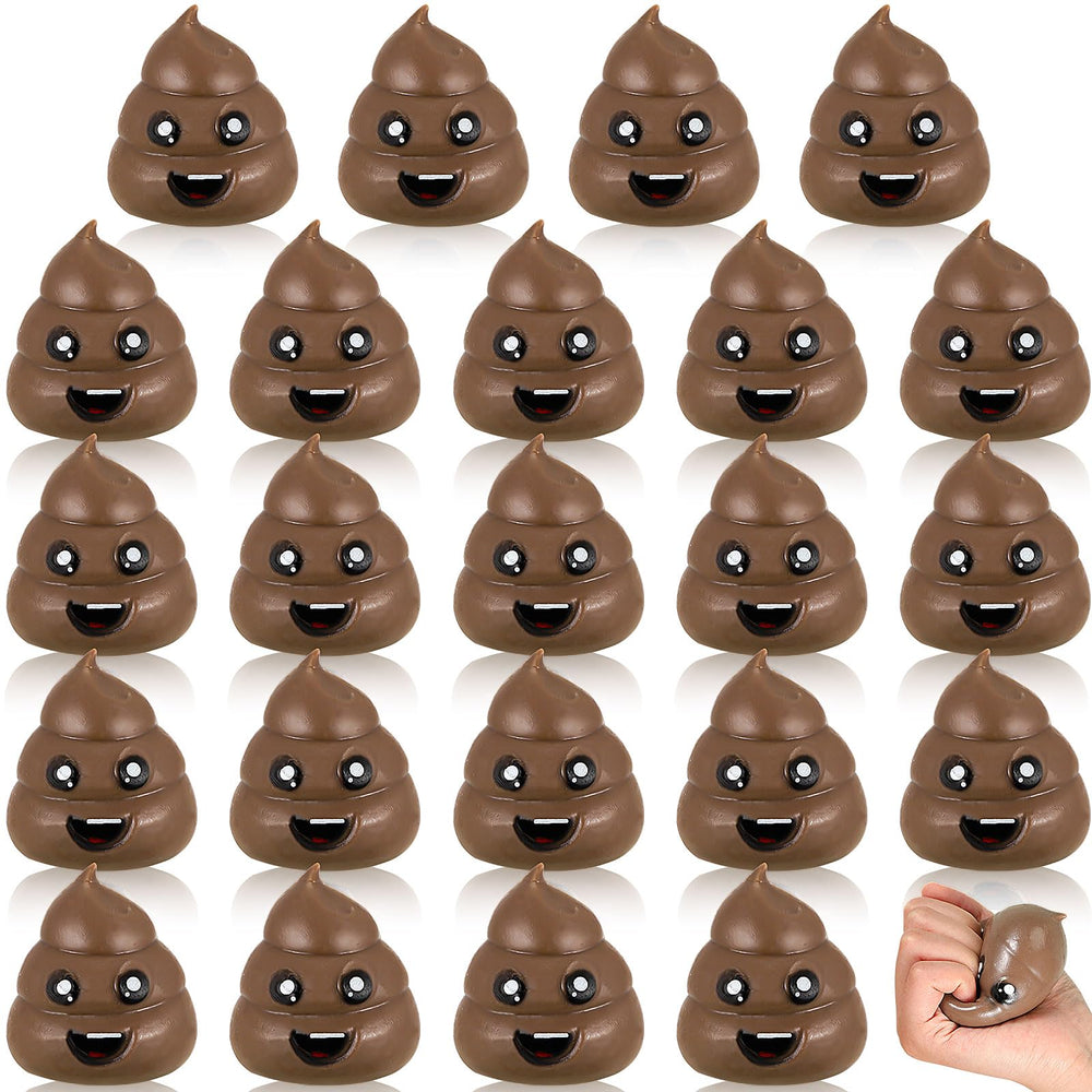 Lenwen stress balls with a smile face, bulk 24-pack, desk-friendly.