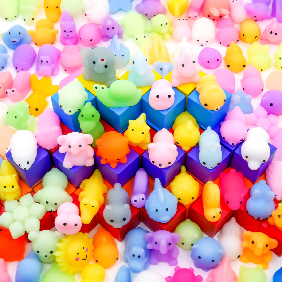 LENYOQIN kawaii squishies pack with animal shapes for sensory play and stress relief.