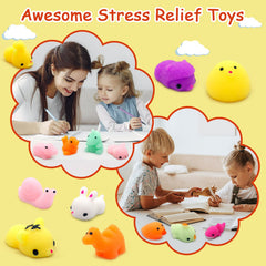 LENYOQIN fruit and vegetable squishies in bright colors for imaginative play.
