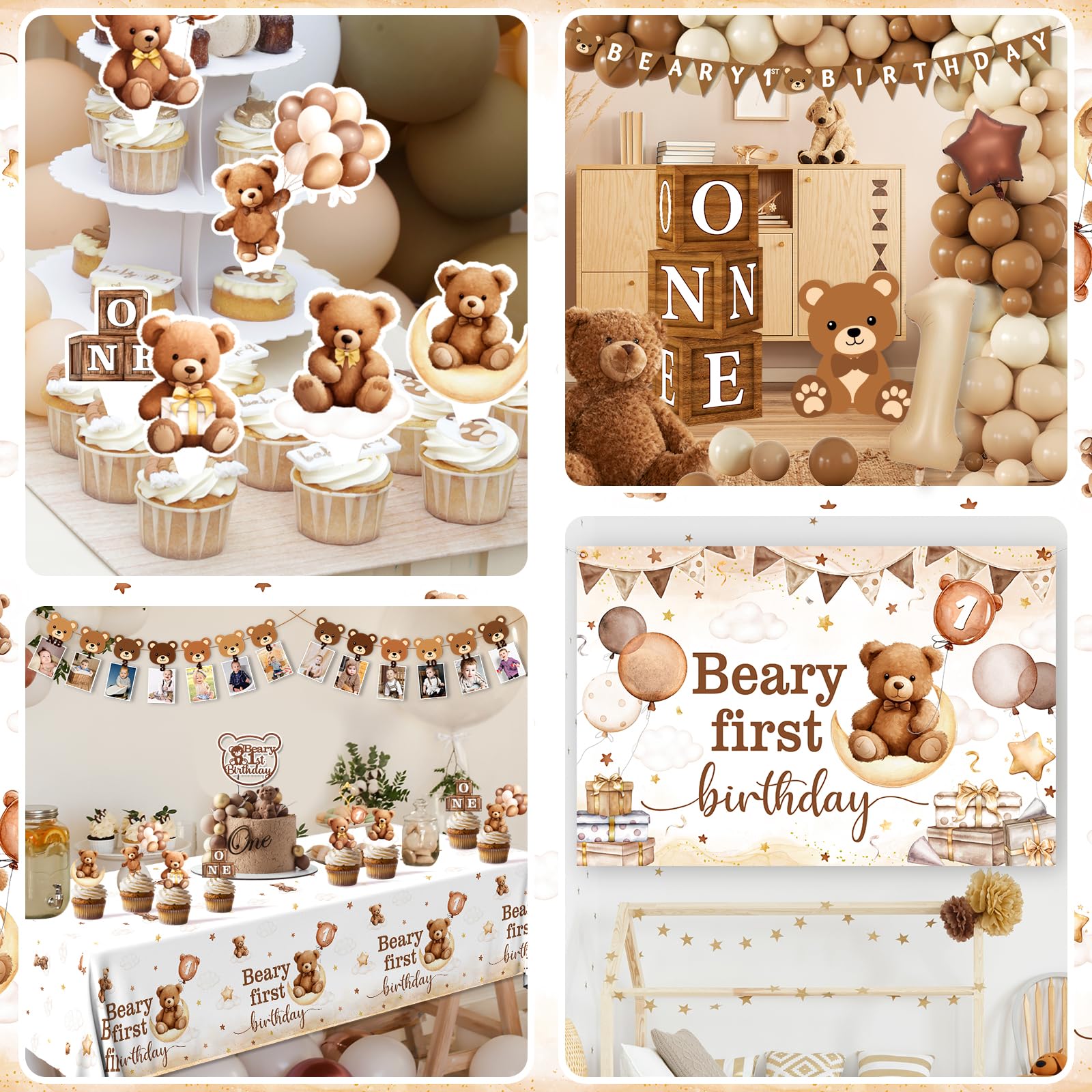 Lenyunge Beary First Birthday Outfit for themed photos and guest wear