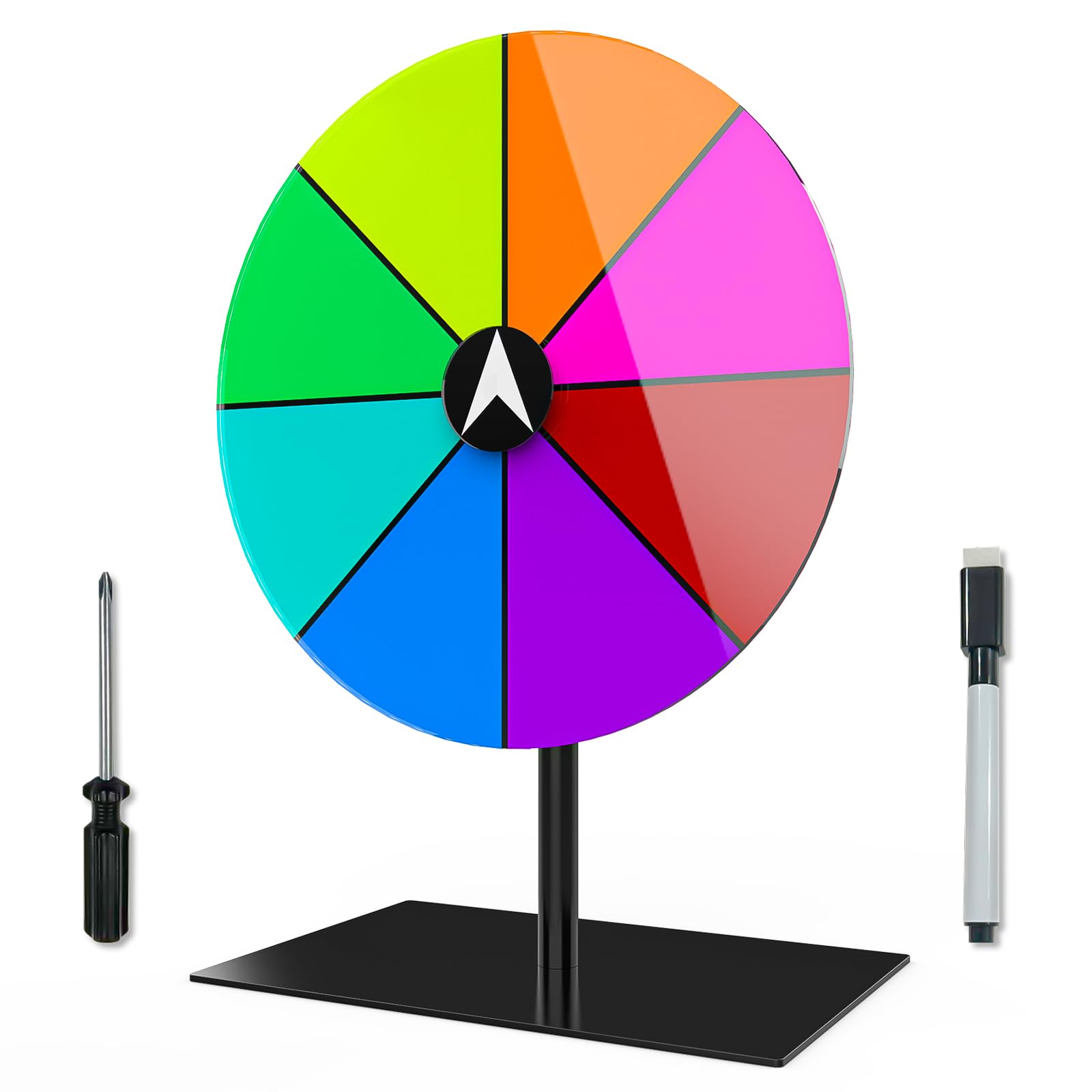 Leoenir prize wheel 8-inch tabletop with vibrant sections for parties and promotions