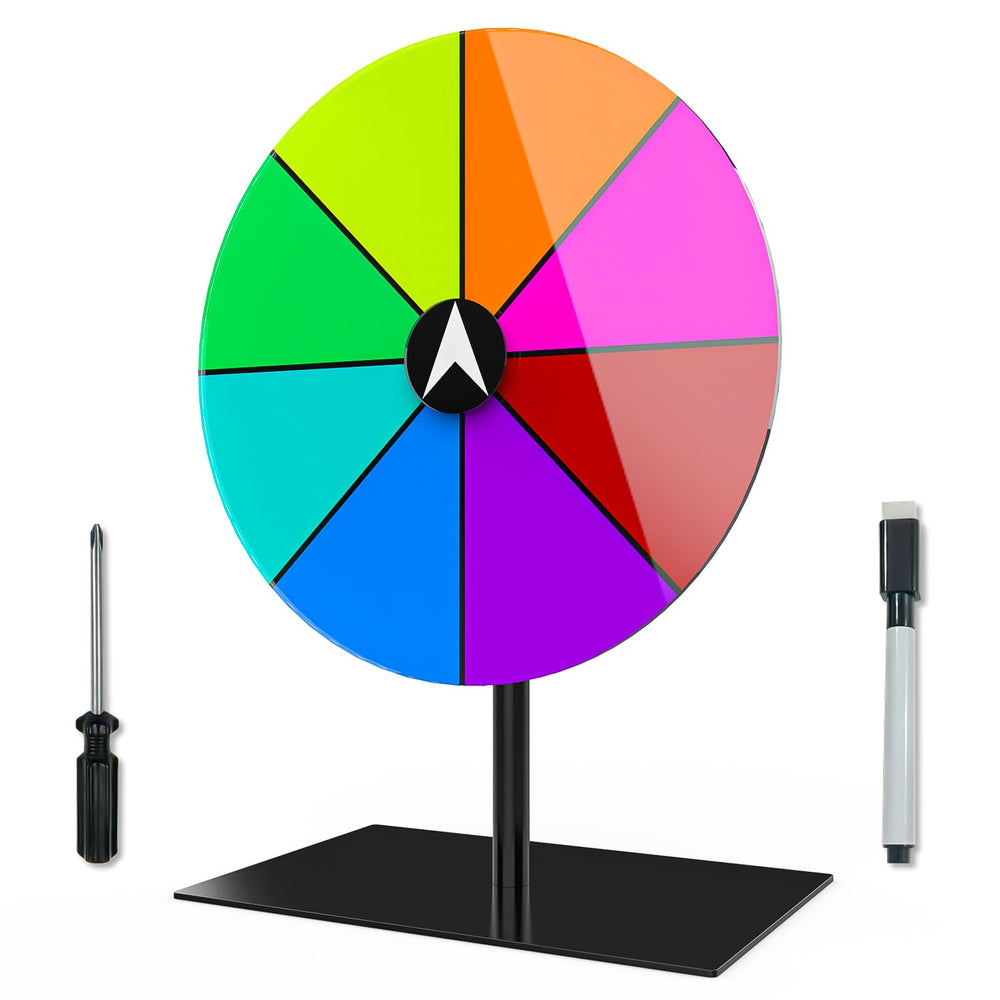 Leoenir prize wheel 8-inch tabletop with vibrant sections for parties and promotions