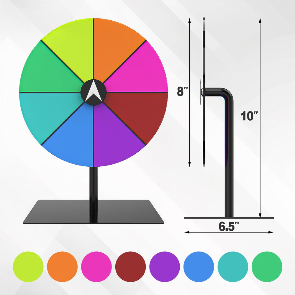 Leoenir prize wheel dry erase surface for quick, reusable prize updates at events