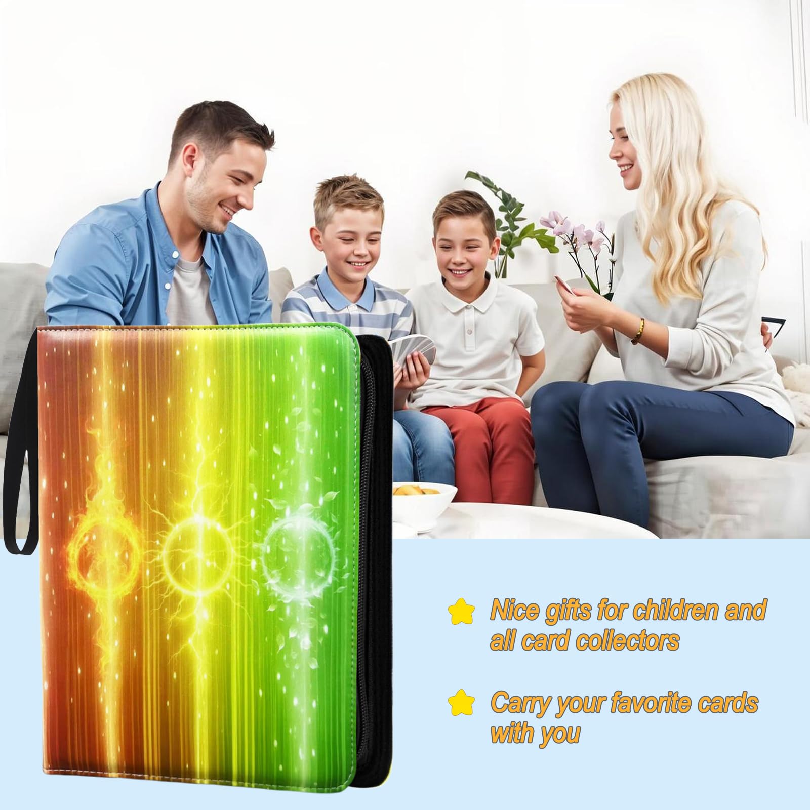 Leogi colorful card binder design makes a thoughtful gift for card lovers.