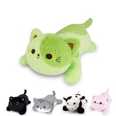 Leokawin weighted avocado cat plush 18-inch cuddle pillow for cozy hugs.