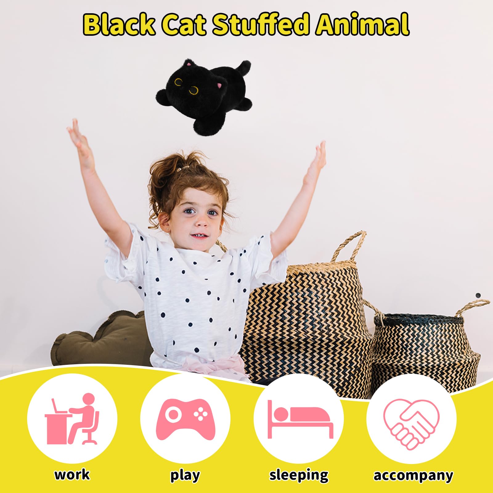Leokawin cat plush makes a charming gift for kids during holidays and celebrations.
