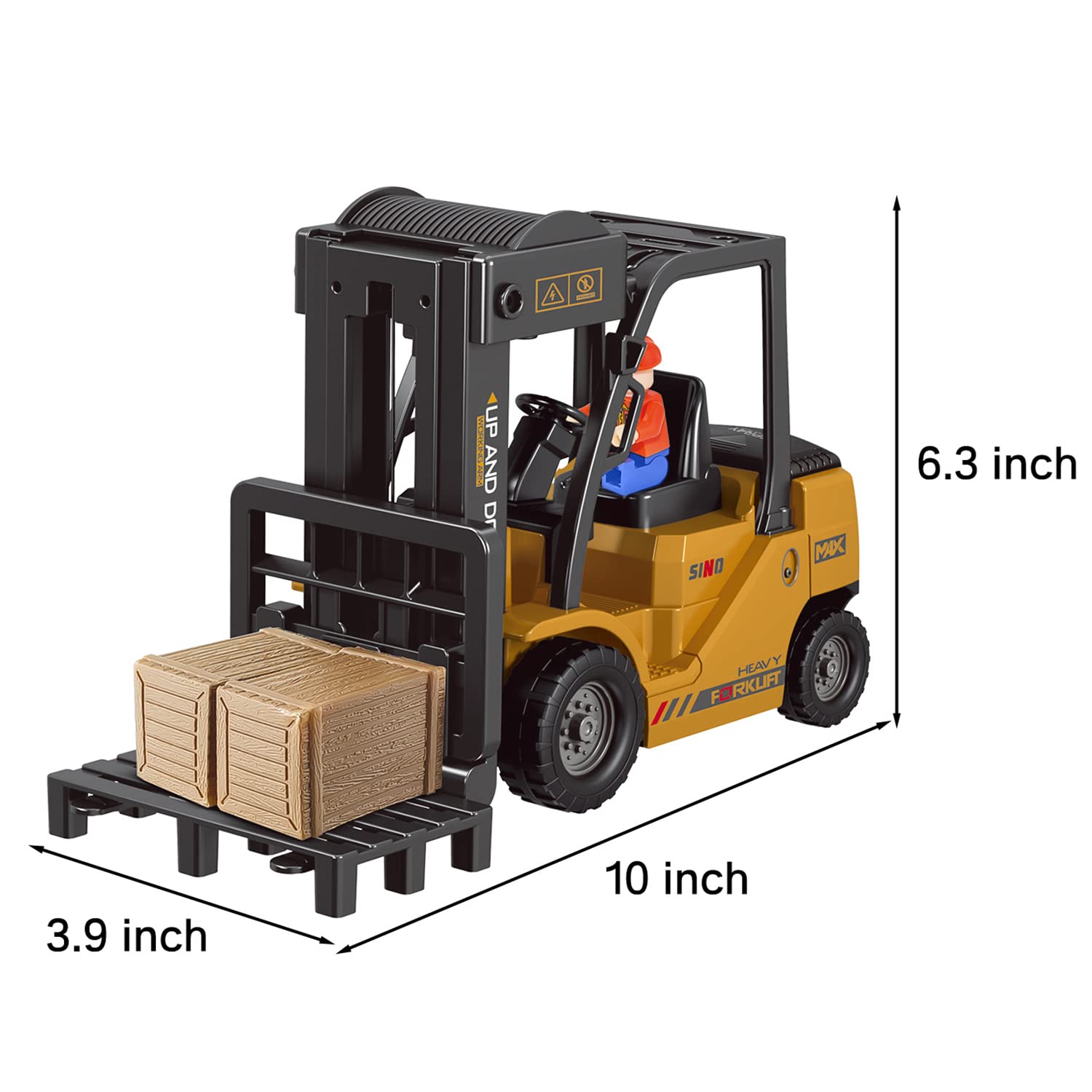 Leopmase kids benefit from engaging play with the durable RC forklift
