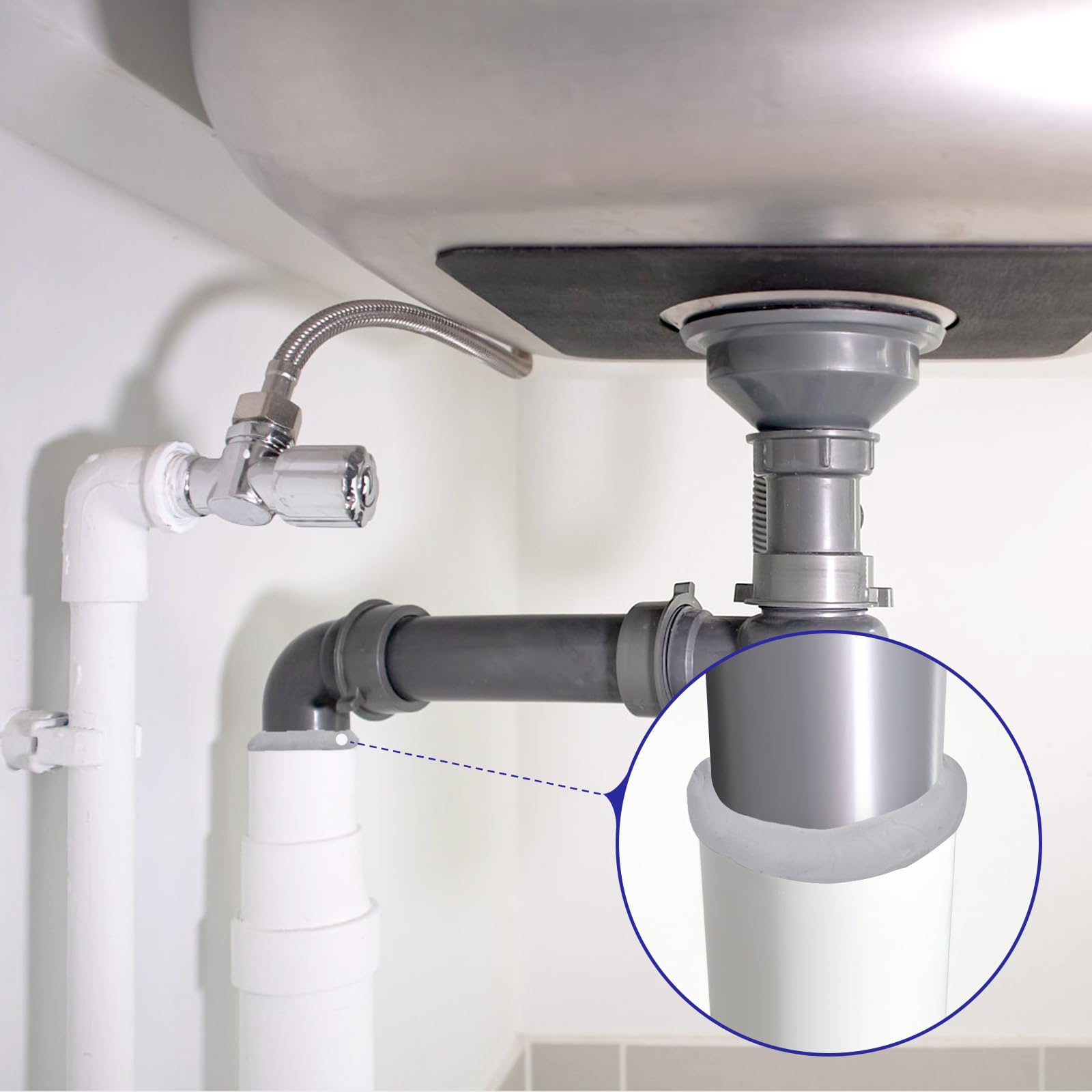 Leopong moldable silicone putty sealing a pipe pinhole
