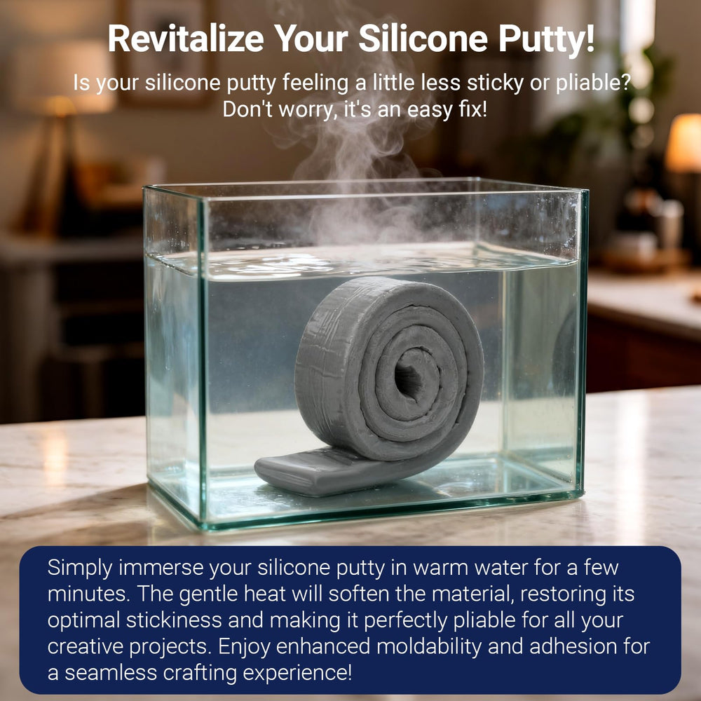 Leopong silicone putty being kneaded to show pliability