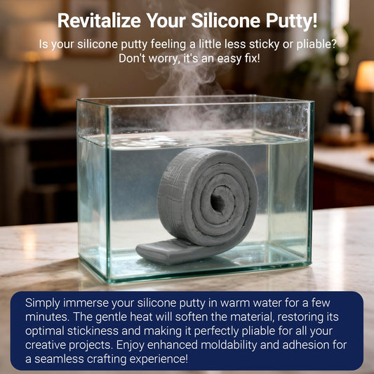 Leopong silicone putty being kneaded to show pliability