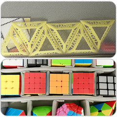 LeoTube EVA case interior with Velcro compartments for secure cubes.