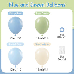 Leraqertra sage green balloons add a soft natural touch to tables