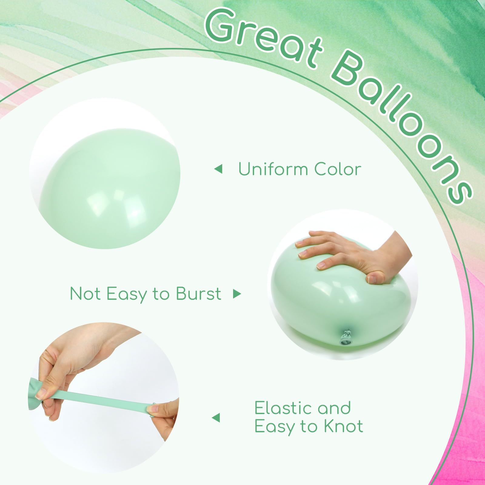 Leraqertra green 12-inch balloons for lush Hawaiian vibe